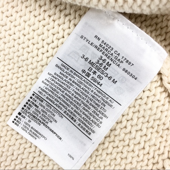 EUC Baby GAP Cream Double-Breasted Sweater - 3-6m - Picture 6 of 7